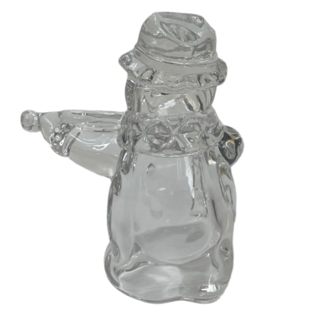 Mikasa Frostys Choir Crystal Snowman Playing Violin Glass Winter Christmas Decor